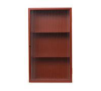 ferm LIVING - Haze Wall Cabinet Reeded Glass Oxide Red
