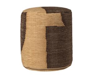 Ferm Living Asiento puf Forene cylinder pouf Ø38x42 cm Tan-Chocolate