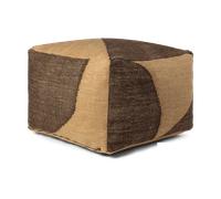 Ferm Living Forene Puf Cuadrado Bronceado/Chocolate