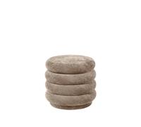 Ferm Living Asiento puf Puff Round Tela faded velvet 26 beige
