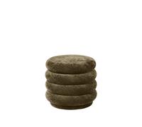 Ferm Living Asiento puf Puff Round Tela faded velvet 3 forest