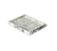 Ferm Living Bandeja decorativa Mist 15x20 cm Emerald-off white