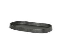Ferm Living Bandeja ovalada Yama 9.5x19 cm Aluminio ennegrecido