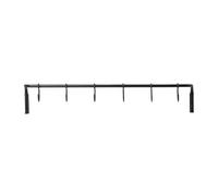 Ferm Living Barra de cocina con 6 ganchos latón negro