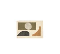ferm LIVING - Bloco Tufted Alfombra Small Verde/Off-White