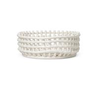 Ferm Living Bol Ceramic trenzado Off-white