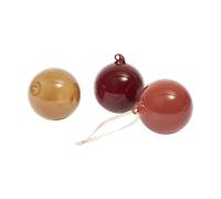 Ferm Living Bola Glass bauble M Ø8 cm 3 piezas Roseate Opaque