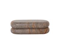 Ferm Living Caja almacenamiento Bendum mármol marrón