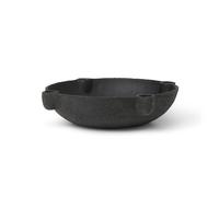 ferm LIVING - Bowl Candle Holder L Ceramic Dark Grey