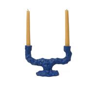 ferm LIVING Candelabro Ditto Doble, azul, cerámica