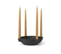 ferm LIVING Candelabro grande, gris, Ø 27 cm, cerámica