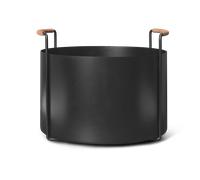 Ferm Living Cesta para leña Port Black