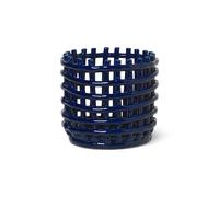 Ferm Living Cesta trenzada Ceramic Ø16 cm azul