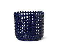 Ferm Living Cesta trenzada Ceramic Ø23.5 cm azul
