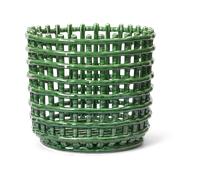 Ferm Living Cesta trenzada Ceramic Ø23.5 cm Emerald Green