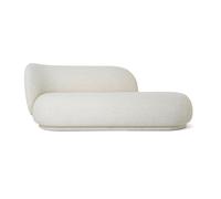 Ferm Living Chaiselongue Diván bouclé Rico izquierda Offwhite