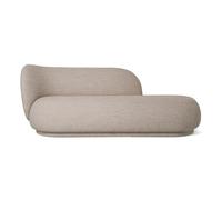 Ferm Living Chaiselongue Diván bouclé Rico izquierda Sand