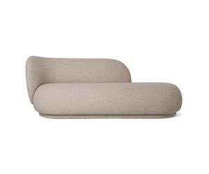 Ferm Living Chaiselongue Diván bouclé Rico izquierda Sand