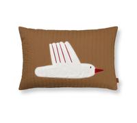 Ferm Living Cojín Bird quiltad 60x40 cm Sugar kelp (marrón)