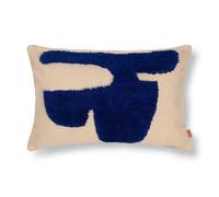 Ferm Living Cojín Lay rectangular 40x60 cm Sand / Bright Blue