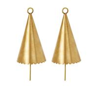 Ferm Living Colgante decorativo Cone bell. 2-pack Brass
