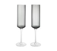 Ferm Living Copas de champán Ripple Champagne flutes 15 cl. 2-pack Smoked Grey