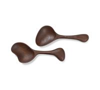 Ferm Living Cubiertos de ensalada Os 2 piezas Dark brown