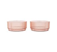Ferm Living Cuenco infantil Ripple kids Blush. 2-pack