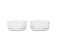 Ferm Living Cuenco infantil Ripple kids Clear. 2-pack