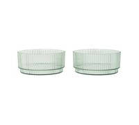 Ferm Living Cuenco infantil Ripple kids Tea green. 2-pack