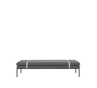 Ferm Living Diván Turn Tela fiord by kvadrat light grey. base negra