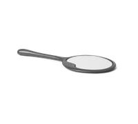 Ferm Living Espejo de mano Lava Aluminio ennegrecido