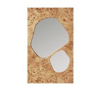 Ferm Living Espejo Folia Natural burl. 82 cm