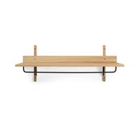 Ferm Living Estante con barra Sector 37 x 87 cm Oak-black brass