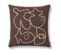 Ferm Living Funda de cojín Figure 50x50 cm Café-Arena