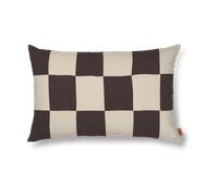 Ferm Living Funda de cojín Fold patchwork 40x60 cm Coffee-undyed