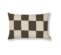 Ferm Living Funda de cojín Fold patchwork 40x60 cm Dark Olive -undyed