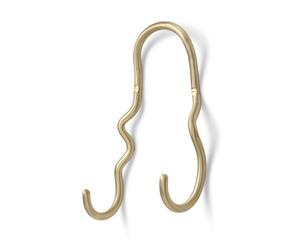 Ferm Living Gancho Curvature doble latón