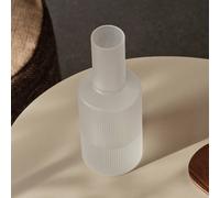 ferm LIVING Jarra Ripple, blanca, 1 litro, vidrio, soplado a boca