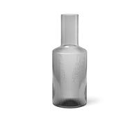 ferm LIVING Jarra Ripple, gris, 1 L, vidrio, soplado a boca