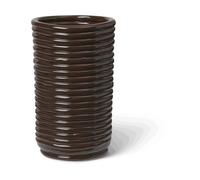 Ferm Living Jarrón Corduroy 21 cm Carob Brown