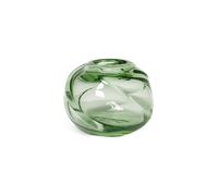 FERM LIVING Jarrón Water Swirl 16cm Redondo verde