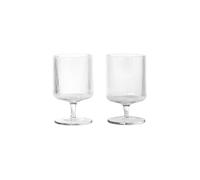 Ferm Living 2 Copas de vino Ripple transparente