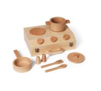 Ferm Living Juego de cocina Toro Suitcase Kitchen para niños Natural