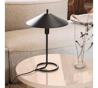 ferm LIVING Lámpara de mesa Filo, negra, redonda, hierro, 43 cm