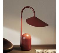 ferm LIVING Lámpara de mesa LED Arum, roja, atenuable, IP44