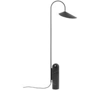 Ferm Living Lámpara de pie arum negra cerámica y mármol negro