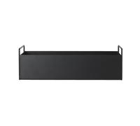 caja para plantas ferm LIVING pequeña, negra, 45 x 16 x 14 cm, acero