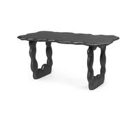 Ferm Living Mesa de centro Dal Piece 100x50x47 cm Aluminio negro