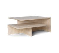 Ferm Living Mesa de centro Distinct Grande Duo 133x70x35 cm Travertino